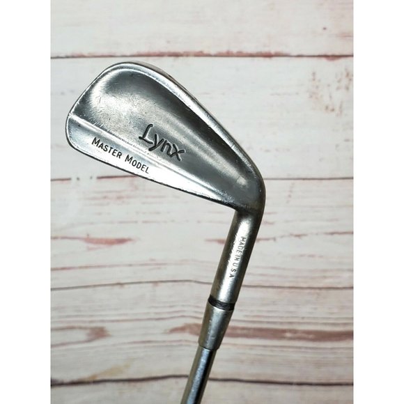 Lynx Master Model #5 Iron Stainless Registered Velvet Cord Grip Vintage Golf - Picture 1 of 12